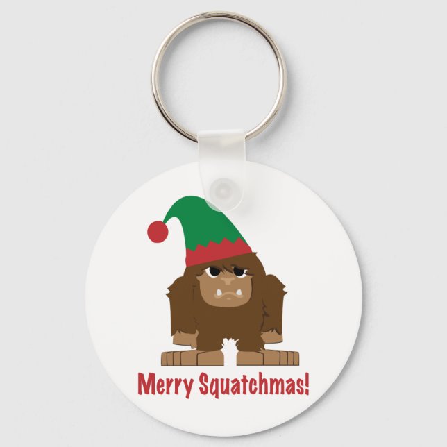 Merry Squatchmas! Keychain (Front)
