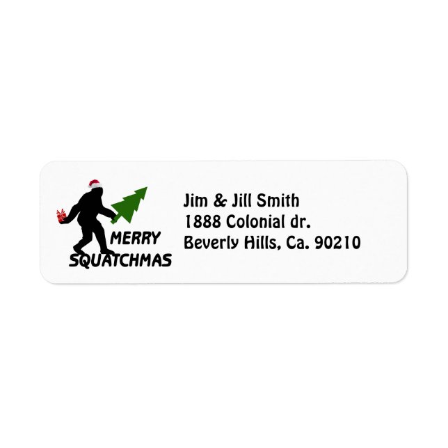 Merry Squatchmas Label (Front)