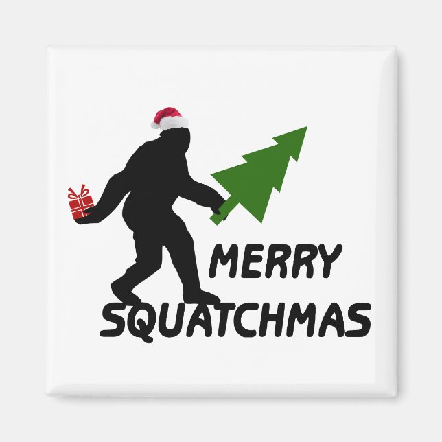 Merry Squatchmas Magnet (Front)