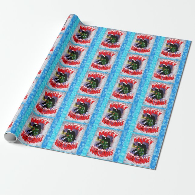 MERRY SQUATCHMAS WRAPPING PAPER (Unrolled)