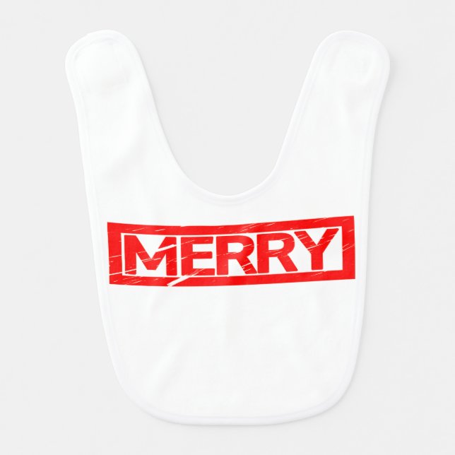 Merry Stamp Baby Bib (Front)