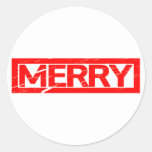 Merry Stamp Classic Round Sticker