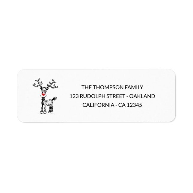 Merry Stremass with Rudolph Label (Front)
