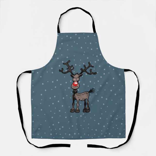 Merry Stressmas with Rudolph Apron (Front)