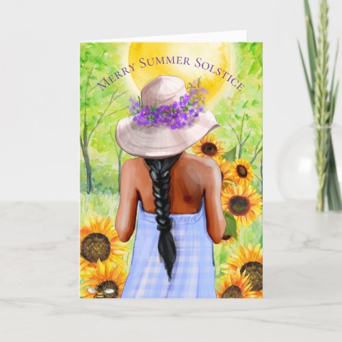Merry Summer Solstice Litha Wiccan Sabbat Holiday Card