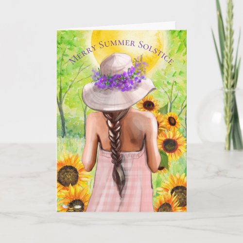 Merry Summer Solstice Litha Wiccan Sabbat Holiday  Card