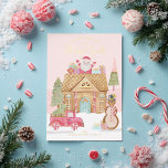 Merry & Sweet Watercolor Gingerbread Candy Village Foil Holiday Card<br><div class="desc">Wish your family and friends a Merry & Sweet Christmas with our fun and festive holiday gingerbread gold foil Holiday card. Our design features our own hand-painted watercolor fun gingerbread scenery and landscape. Every little detail is captured in this quaint little neighborhood scene. Features a fun gingerbread home decked out...</div>