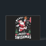 Merry Swishmas Christmas Santa Playing Basketball  Holiday Card<br><div class="desc">Merry Swishmas Christmas Santa Playing Basketball</div>