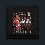 Merry Swishmas Ugly Christmas Basketball Christmas Gift Box<br><div class="desc">Merry Swishmas Ugly Christmas Basketball Christmas</div>