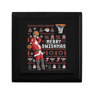 Merry Swishmas Ugly Christmas Basketball Christmas Gift Box