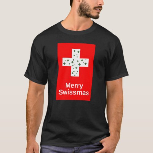 Merry Swissmas Funny Christmas and Holiday Greetin T_Shirt
