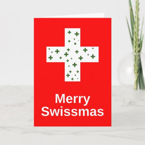 Merry Swissmas Swiss Christmas Greetings Card