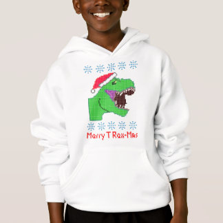 "Merry T Rex-Mas" Christmas Festive Dinosaur Hoodie