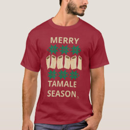 Merry Tamale Season Cheeky Holiday Simple Style T-Shirt