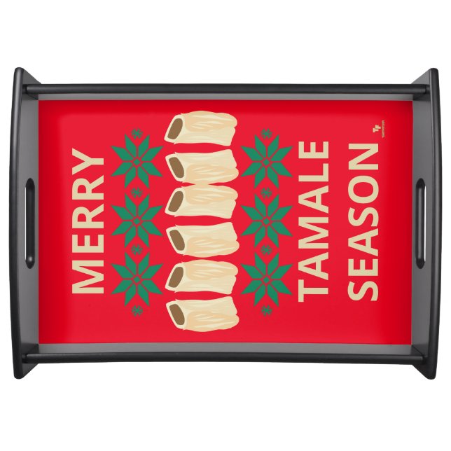 Merry Tamale Season Fun Holiday Family Feast Serving Tray (Front)