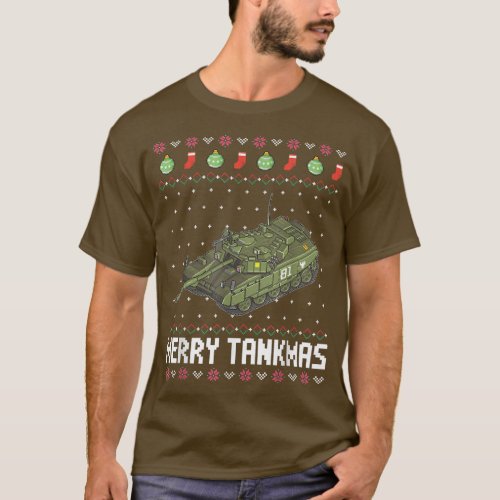 Merry Tankmas Army Military Battle Tank Funny Ugly