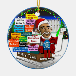 Merry Taxes Ceramic Ornament