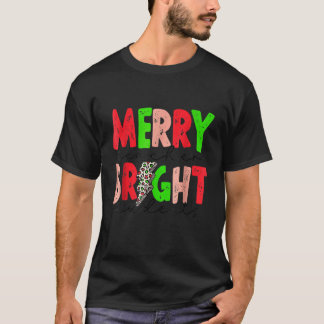Merry Teacher Bright Students Christmas Teacher Me T-Shirt