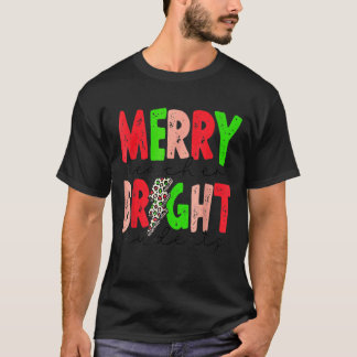 Merry Teacher Bright Students Christmas Teacher T-Shirt