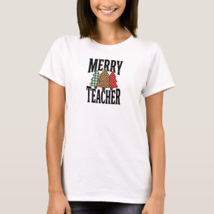 Merry Teacher Christmas Shirt, Christmas Teacher T-Shirt