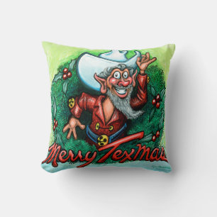 Merry Texmas Throw Pillow