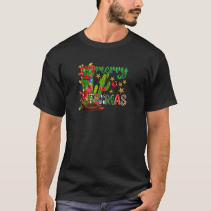 Merry Texmas With Cowboy Cowboy Boots Christmas Pa T-Shirt