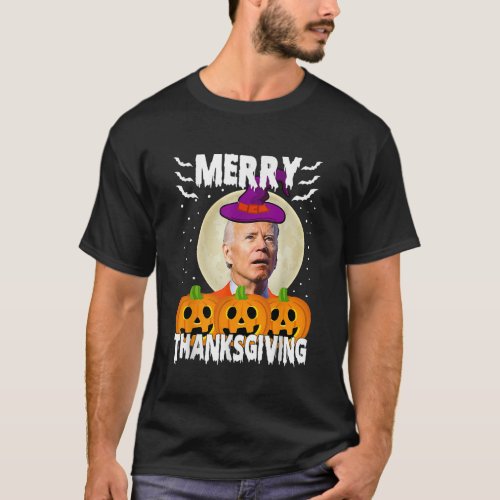 Merry Thanksgiving Joe Biden Confused Halloween 20 T_Shirt