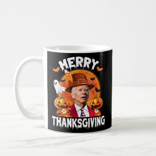 Merry Thanksgiving Joe Biden Confused Halloween   Coffee Mug