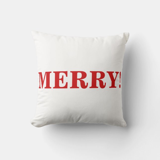 Merry! Throw Pillow (Front)