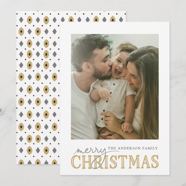 Merry Tidings Photo Christmas  Holiday Card (Front/Back)