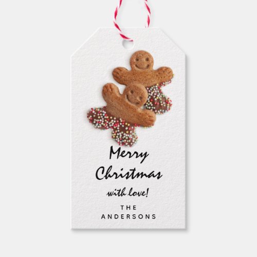 Merry To Holiday Gift Happy New Gingerbread Man Gift Tags