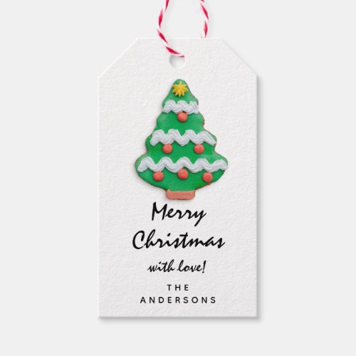 Merry To Holiday Gift Happy New Gingerbread Tree Gift Tags