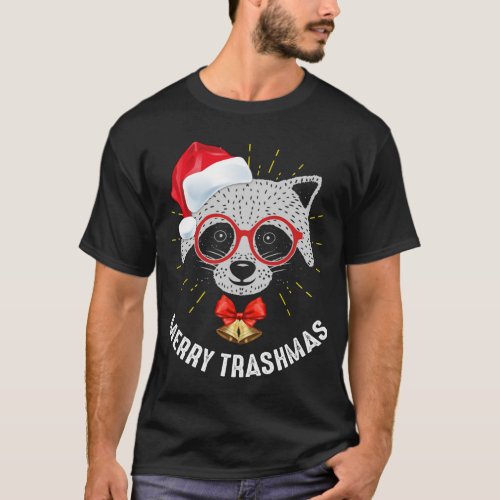 Merry Trashmas Funny Christmas Raccoon Trash Panda T_Shirt