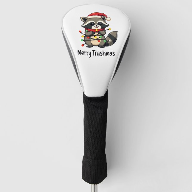 Merry Trashmas Funny Raccoon Christmas Holiday  Golf Head Cover (Front)