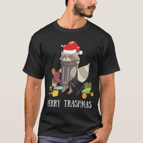 Merry Trashmas Raccoon Santa Claus Trash Panda Chr T_Shirt