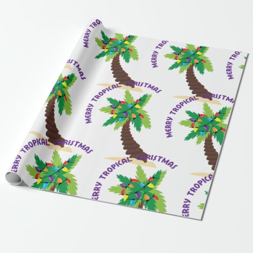 Merry Tropical Christmas Wrapping Paper
