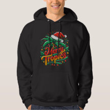 Merry Tropics Christmas – Santa Hat Palm Tree Trop