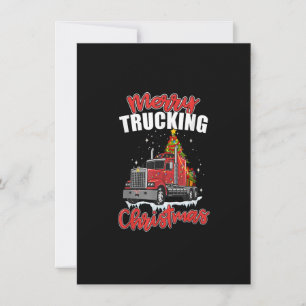 Merry Trucking Christmas For Sarcastic Xmas Truck Invitation
