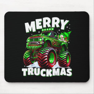 Merry Truckmas Truck Kids &amp; Boys Christmas  Mouse Pad