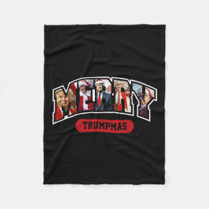 Merry Trumpmas Christmas Trump Pajamas  Fleece Blanket