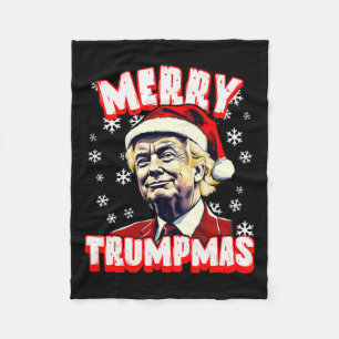 Merry Trumpmas Christmas Trump Santa Trump Christm Fleece Blanket