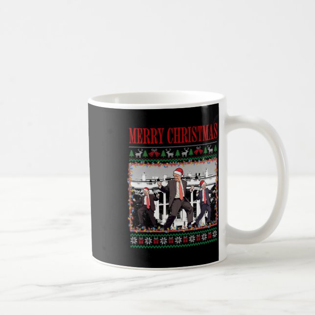 Merry Trumpmas - Santa Claus Donald Trump Dance  Coffee Mug (Right)