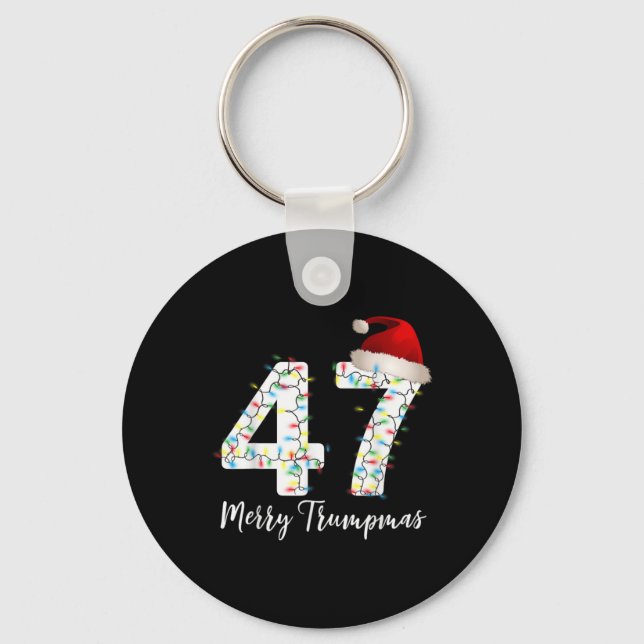 Merry Trumpmas Trump Merry Christmas Trump Xmax T  Keychain (Front)