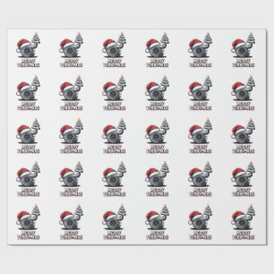 Merry Turbomas Turbo Mechanic Santa Christmas  Wrapping Paper