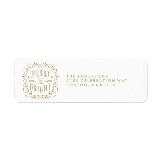Merry Type | Holiday Address Labels (Front)