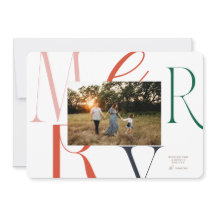 MERRY Typography Christmas Card