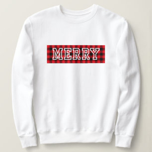 Merry Ugly Christmas Sweater, red black Sweatshirt