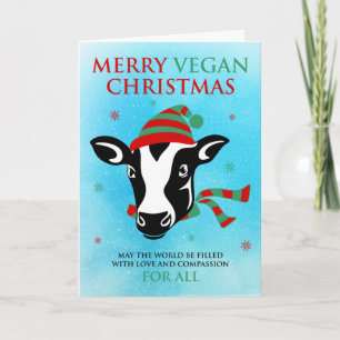 Merry Vegan Christmas (customize message inside) Card