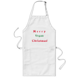 Merry Vegan Christmas Long Apron