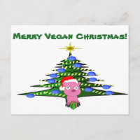 Merry Vegan Christmas Postcard